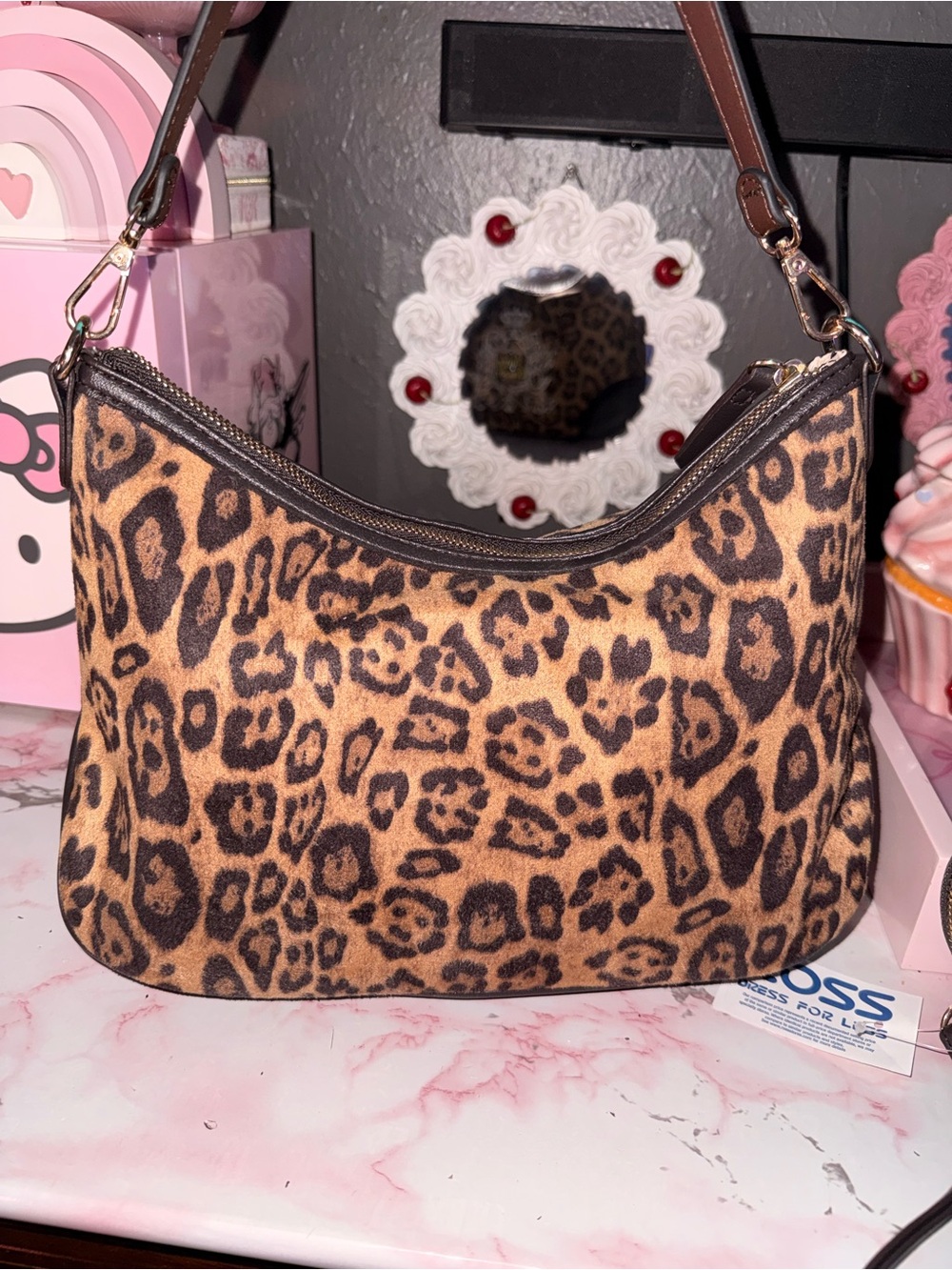 Juicy Couture Leopard Print Shoulder Bag Trio - Matching Wallet & Coin Purse Set - Picture 8 of 9